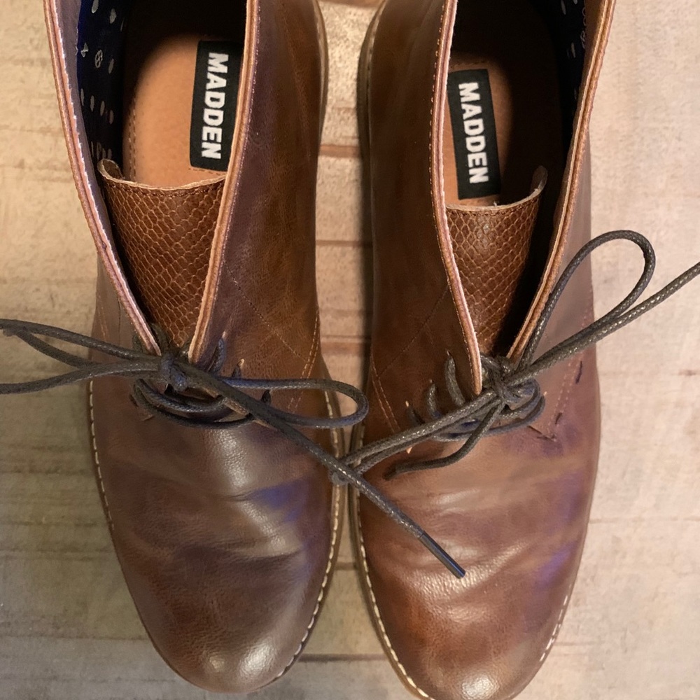 Steve Madden Cognac Leather Shoes